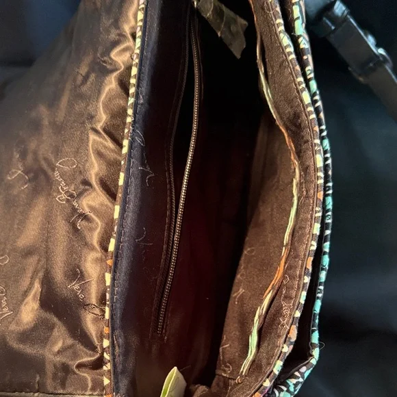 Vera Bradley Teal and Brown Patterned Baby Bag - Picture 3 of 3